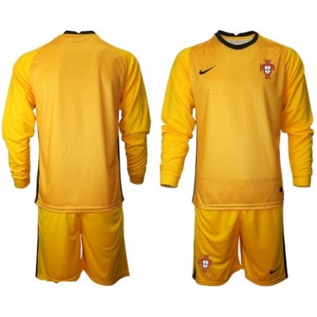 Fußballtrikots Portugal Torwart Kinder Auswärts Trikotsatz Euro 2020 Langarm